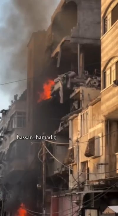 תיעוד מצפון הרצועה: צה"ל הפציץ בניין במחנה ג'באליה