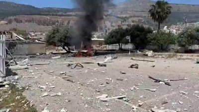 מחנה גיבור ספק פגיעה ישירה של טיל בורכאן