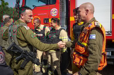 סיור הרמטכ"ל ובכירי כבאות והצלה בצפון הארץ