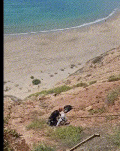 תיעוד מנתניה: כך חולץ לכוד מצוק כתוצאה מהתרסקות צניחה 