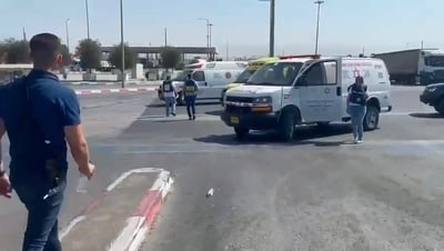 זירת הפיגוע במעבר אלנבי