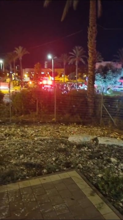 זירת הפגיעה באזור בנימינה