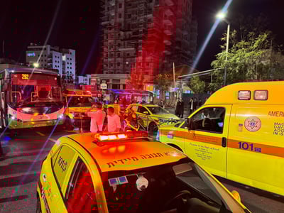 זירת תאונה ברחוב ירמיהו בירושלים