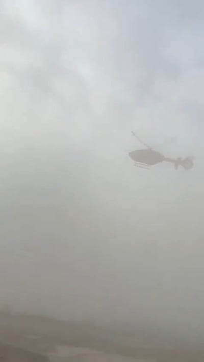 תיעוד קשה מטורקיה: המסוק נישא ברוח - ומתנגש בקיר מבנה