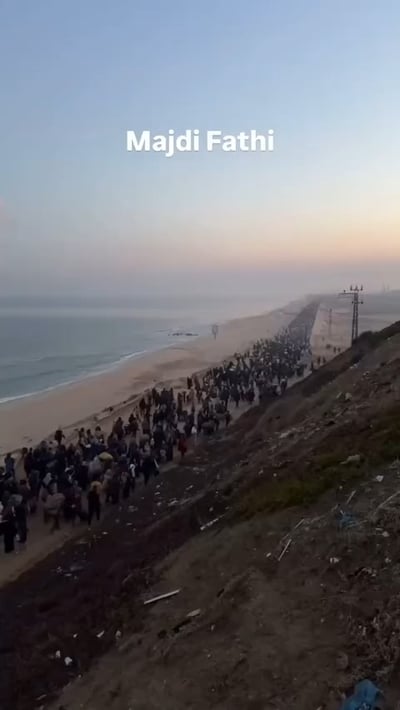תמונות שחמאס רצה: מחבלים מקבלים את פני השבים לצפון רצועת עזה הבוקר | תיעוד