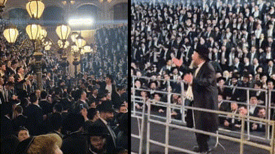 הגרש"ב סורוצקין הלהיב את אלפי הבחורים בשירה אדירה: 'בלשכותיהם אין אנו מתייצבים'