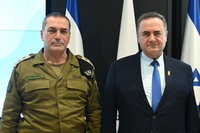 שר הביטחון ישראל כ"ץ והרמטכ"ל אייל זמיר