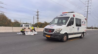 תאונה בכביש 4. ארכיון