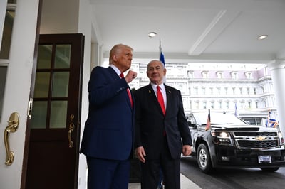 טראמפ ונתניהו בכניסה לבית הלבן, השבוע