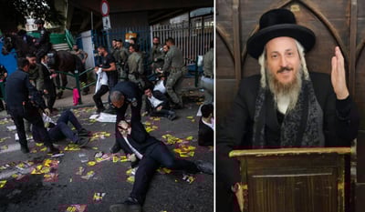 הגאון רבי נפתלי גלנץ והפגנת רצ"פניקים בכניסה לבני ברק
