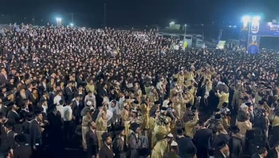 "בשיאו של האירוע": אש וחשמל במתחם הריקודים המורחב במירון | צפו