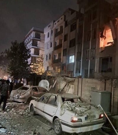ההרס בטהרן הלילה