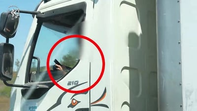 "תוריד מהיד!" | נהג משאית התבקש לעצור בצד - ואז הופיעה השוטרת