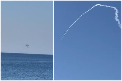 התיעוד שהקפיץ את הנופשים באילת: צה"ל יירט כטב"מ מתימן