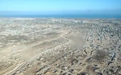 תיעוד מהרחפן: הושלמה פתיחת ציר 'מגן עוז' בחאן יונס | צפו