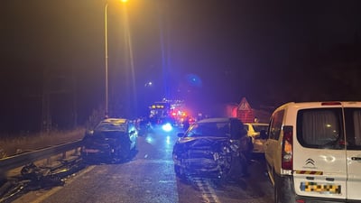 זירת התאונה בכביש 446