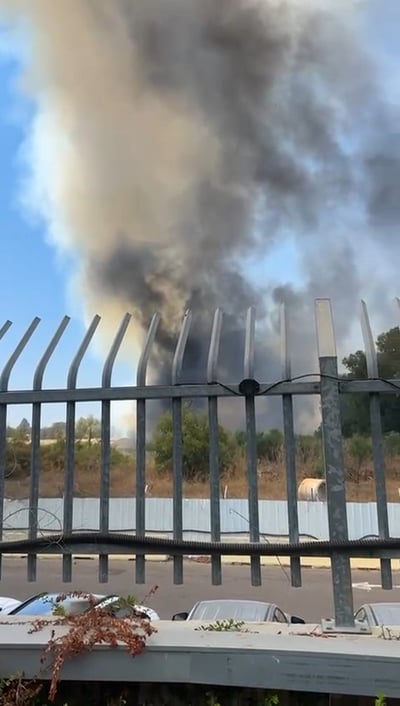 סכנה ממשית למבנים: לוחמי האש נלחמים בלהבות בכביש 44 