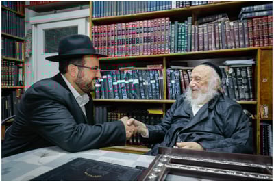 מנכ"ל ומייסד ארגון 'קמא-טק' מתברך במעונו של הגרב"ד פוברסקי