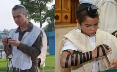 הילד המתוק הניח תפילין במקום שאביו הקדוש הציל חיים כרופא | תיעוד קורע לב
