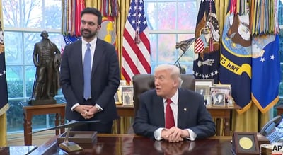 טראמפ וממדאני בבית הלבן