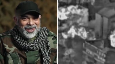 משמאל רמטכ"ל חיזבאללה טבטבאי, מימין התקיפה במהלכה חוסל