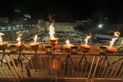 חנוכה ברחבת הכותל משנים קודמות