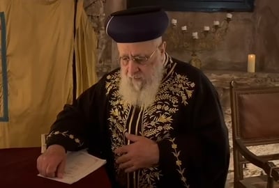 "יבטל את כל הגזרות" | הזעקה של הראש"ל בבית הכנסת של הרשב"א בברצלונה