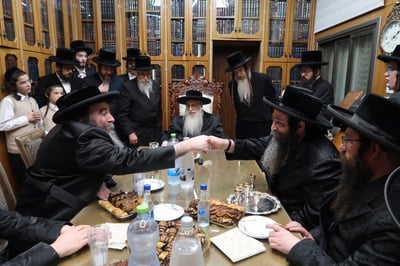 שמחת אירוסי נכדת האדמו"ר מצאנז