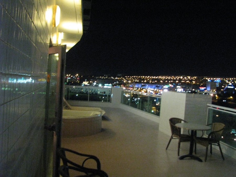 אילת בלילה - ממרפסת המלון