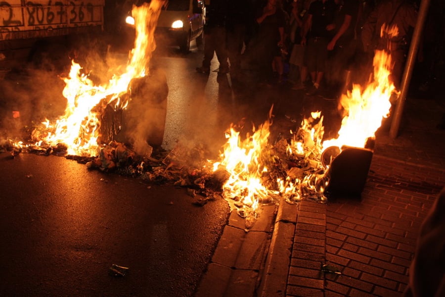 צפו בתמונות: ליל הזעם בתל-אביב