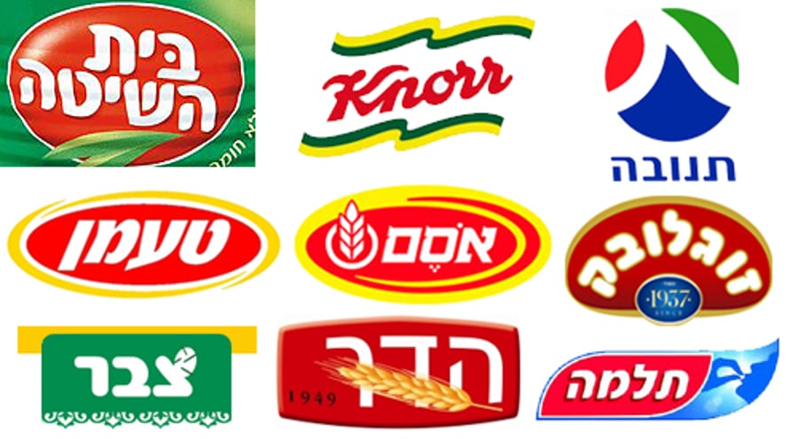 לוגואים של חלק מחברות המזון בישראל
