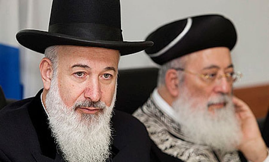 הרבנים הראשיים לישראל. לפחות עוד ארבעה חודשים בתפקיד
