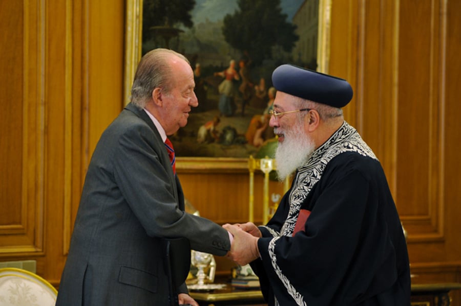 פגישת מלכותית: הרב עמאר נפגש עם מלך ספרד