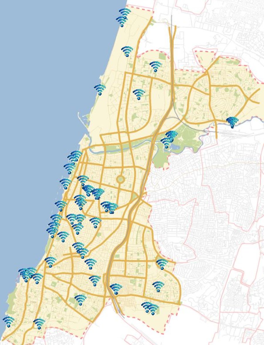 תל אביב: הושלמה פריסת רשת האינטרנט האלחוטית בחוצות