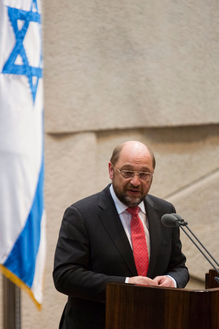 נשיא הפרלמנט האירופי מרטין שולץ במליאת הכנסת, הצהריים