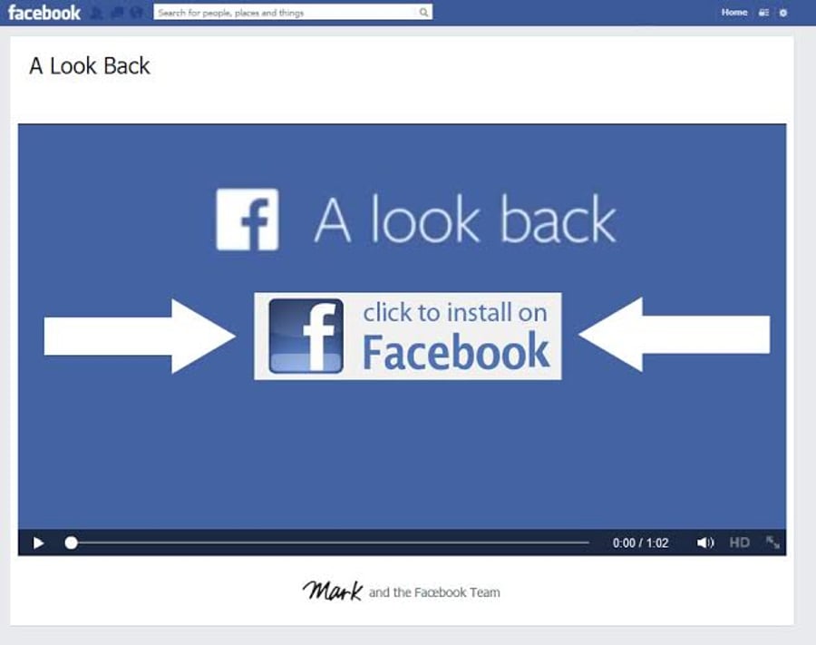 היזהרו: עמוד זדוני מתחזה ל"A Look Back" בפייסבוק