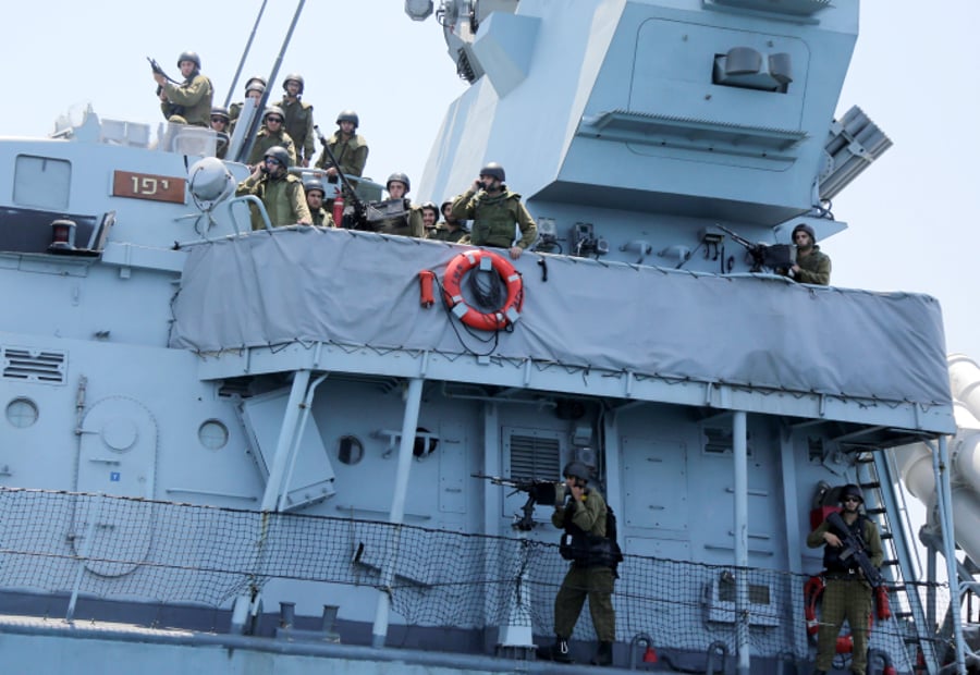 תמונות: ספינות חיל הים בחופי עזה