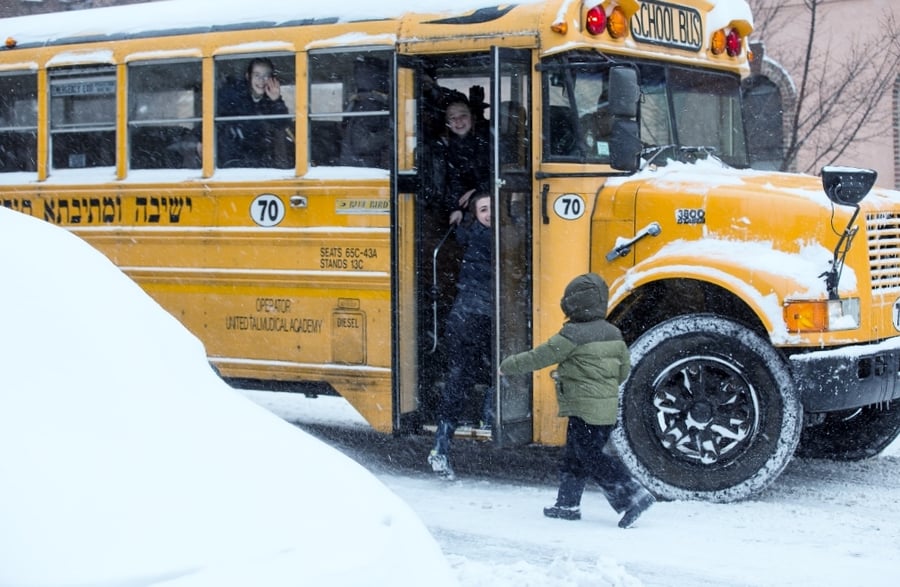 גלרית ענק: ילדי ניו יורק משחקים בשלג