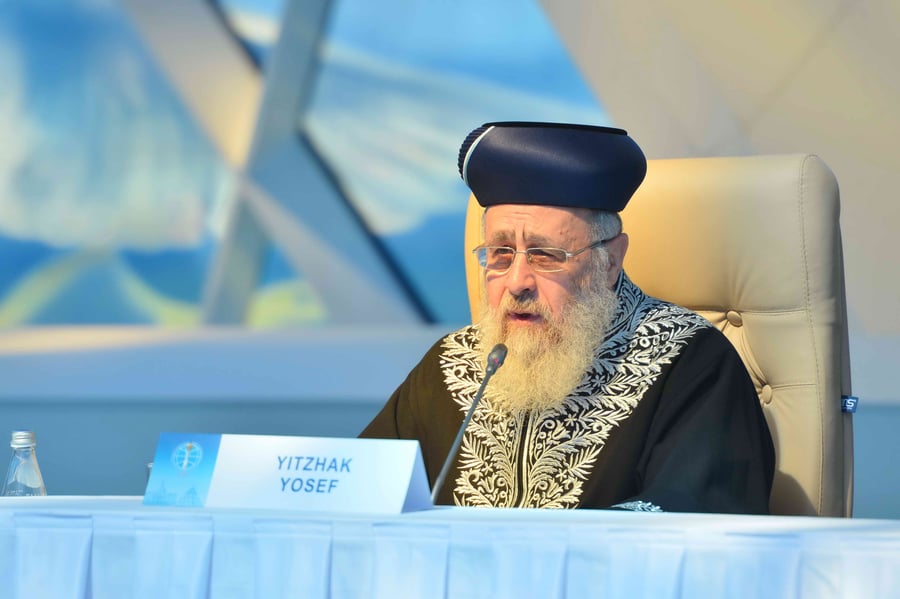 הגר"י יוסף לנשיא קזחסטן: "שנאה דתית - מסוכנת לאנושות"