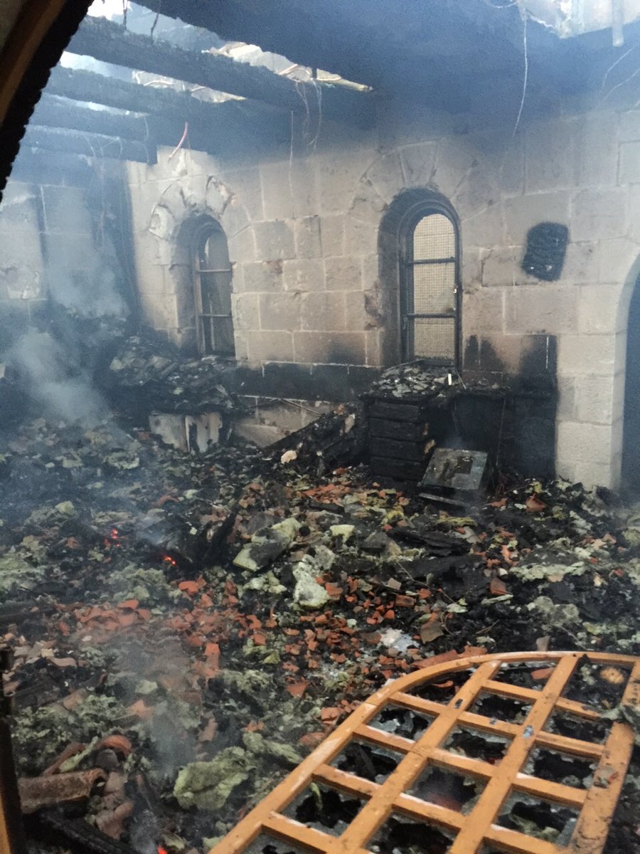 חשד להצתה: כנסייה בצפון הכנרת נשרפה
