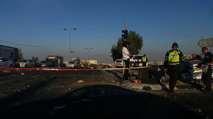 תיעוד: פצועים קשה בתאונה בירושלים