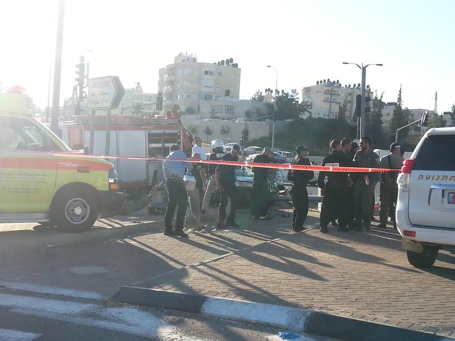 תיעוד: פצועים קשה בתאונה בירושלים