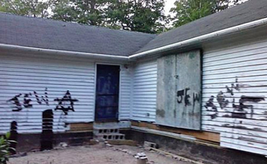 בית נופש של יהודים במונטיצ'לו הושחת בגרפיטי אנטישמי