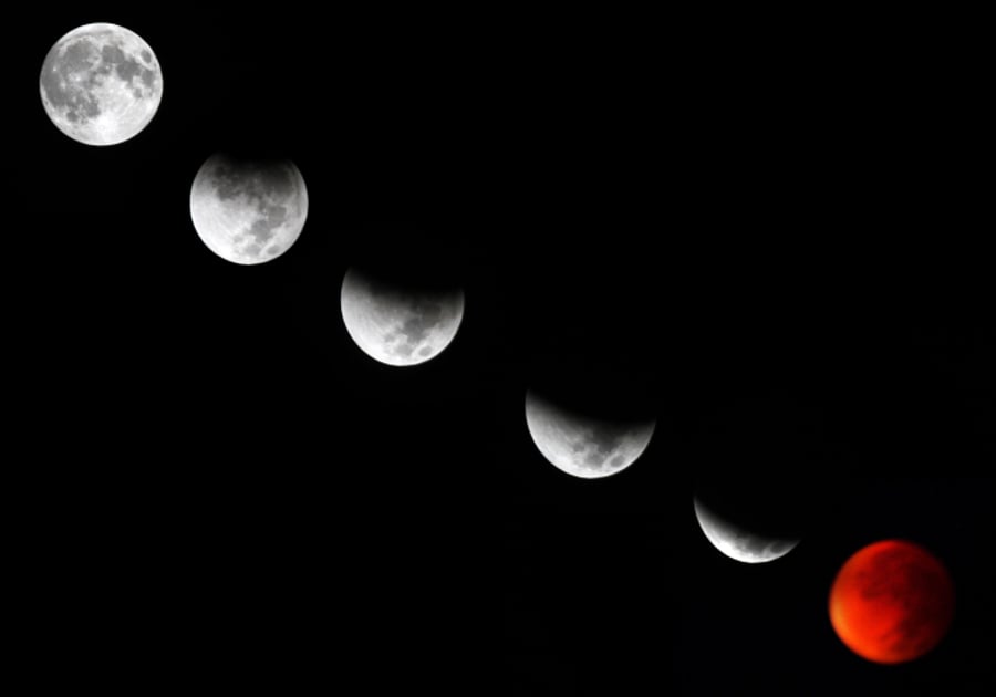 מחזה יוצא דופן: ליקוי ירח אדום • תמונות