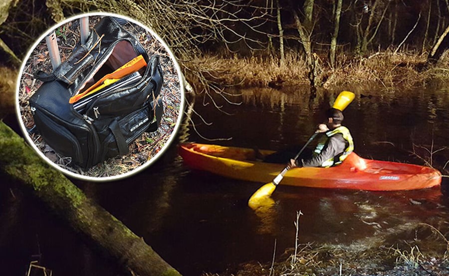 תיעוד: המתנדבים חילצו מהנהר את התיק של איש העסקים
