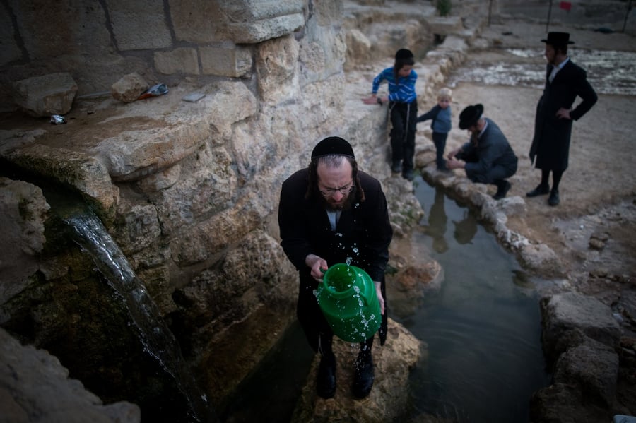 בריקוד ולצד הטובלים: שאיבת 'מים שלנו' בהרי ירושלים