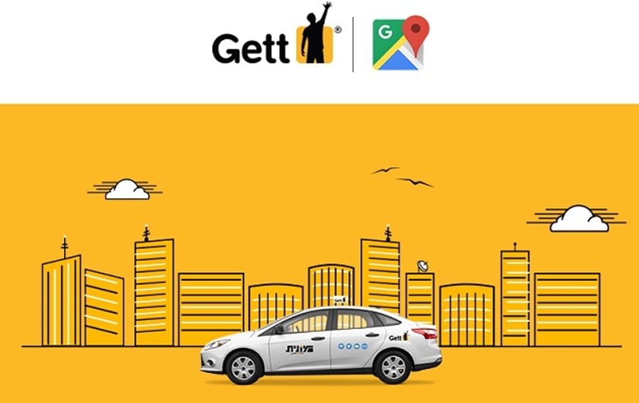 שירות המוניות GETT ישולב עם גוגל מפות
