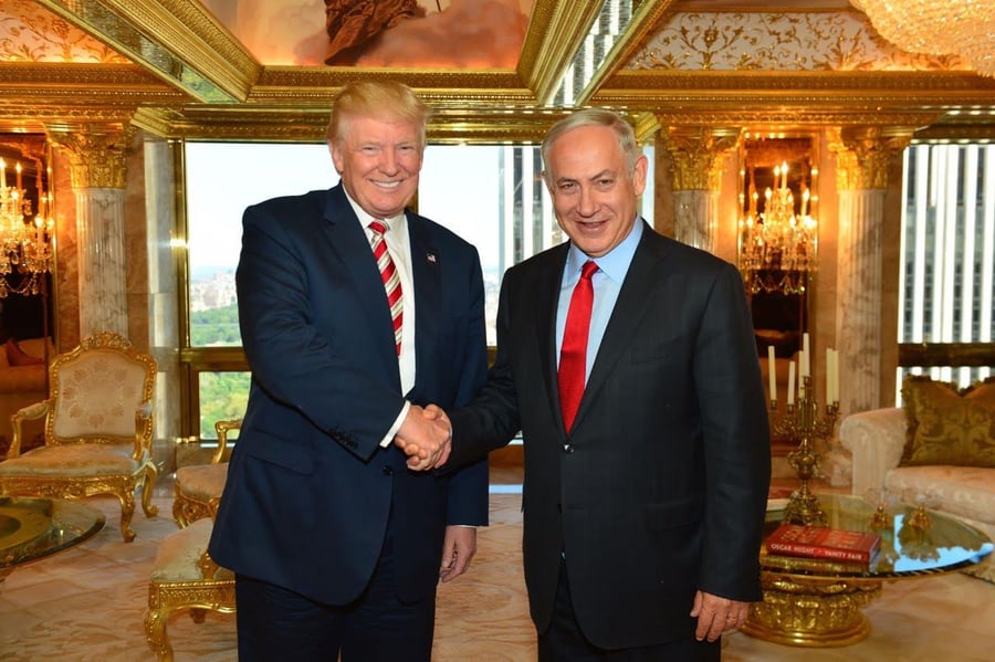 נתניהו וטראמפ נפגשו: "תודה על הידידות והתמיכה בישראל"