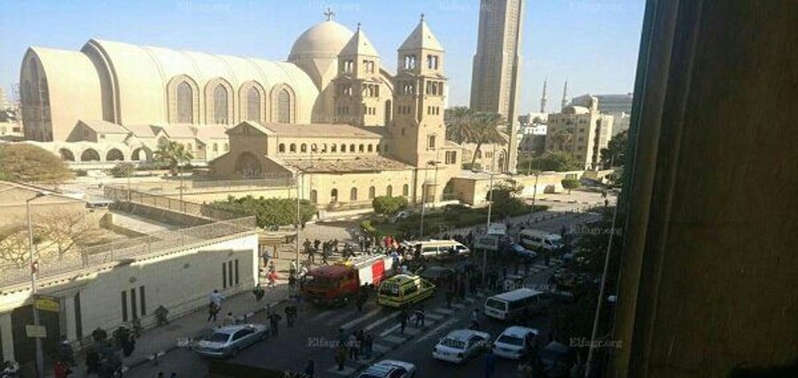 הנשיא המצרי ביקר בכנסיה שנפגעה בפיגוע