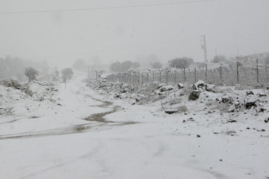 שלג בשבוע שעבר בצפון הגולן